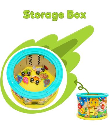 Nukied Motor Cubes | 12-in-1 Montessori Toy for 1+ Year Olds | Wooden Activity Cube for Toddlers | Multifunctional Motor Skills Toy - Buy Online on GoSupps.com
