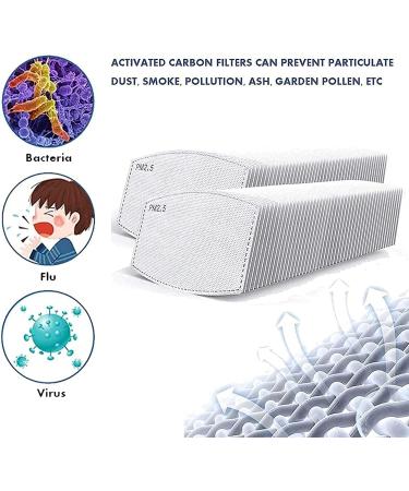 100pcs PM 2.5 Activated Carbon Filters - Replaceable Anti Haze Filters - 5 Layers Meltblown Non-Woven Cloth - Buy Online on GoSupps.com