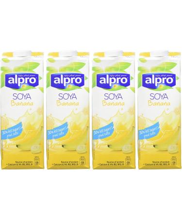 Alpro Banana Soy Drink 1 L - Pack of 4 - Buy Online on GoSupps.com
