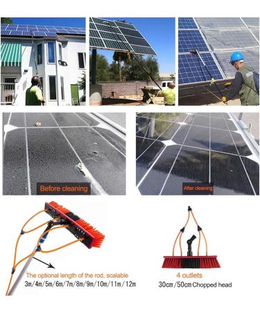Water Fed Pole Kit 36ft Length Water Fed Brush w/Squeegee 11m Water Fed Cleaning System 3-in-1 Aluminum Outdoor Window Cleaner Hose Cleaning Tool for Window Glass 35cm Brush Head 9M/30FT - Buy Online on GoSupps.com
