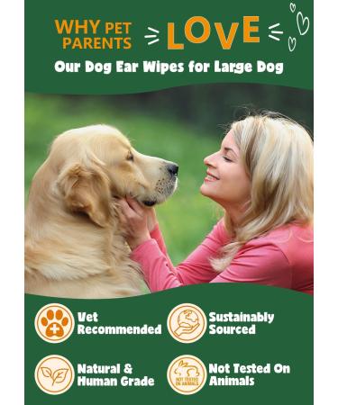 Buy GJYC PET Big Ear Care Pads for Dogs - 120 Count Ear Towels for Dogs & Cats | Keep Your Pet's Ears Clean & Healthy - Buy Online on GoSupps.com