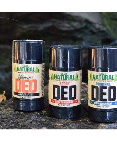 Sam s Natural Deodorant - Women's - Holiday Gifts - Stocking Stuffers - Aluminum Free DEO - No phthalates parabens sulfates or dyes - Women Unisex - Vegan Cruelty Free - 3 oz - Buy Online on GoSupps.com