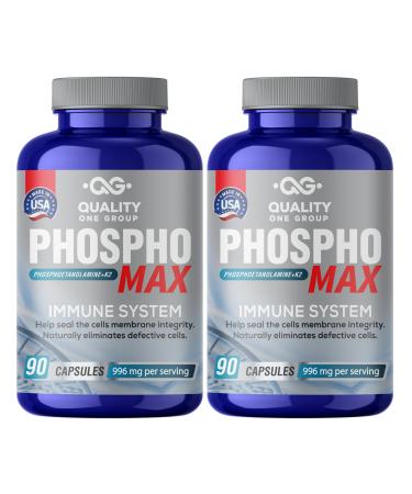 Phosphomax - Fosfoetanolamina - Unique Blend of Phosphoethanolamine to Boost Your Immune System- Natural Fosfoetalonamina 26 Years of Researched Formulation - 180 Capules