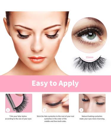 8D Fluffy False Eyelashes - 14 Pairs Wispy Faux Mink Cat Eye Lashes | Lightweight & Easy to Wear - Buy Online on GoSupps.com