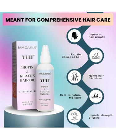 Yuii Biotin Hair Thickening Serum for Men and Women - Intense Strengthening with Natural Keratin Argan Oil Blend to Help Boost Thin Hair - Repair Thinning Hair Increase for women - Buy Online on GoSupps.com