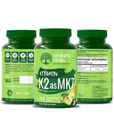 Kavir Vitamin K2 as MK7 55mcg per Tablet - 250 Tablets - Plant Based Vegan Vitamin K Capsules/Tablets Supplement - Buy Online on GoSupps.com