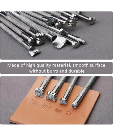 21-Piece Leather Stamping Kit with Rubber Hammer - Special Shape Leather Stamp Set for Leatherworking - Buy Online on GoSupps.com