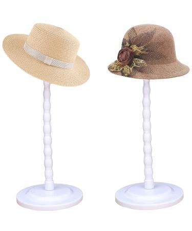 Wig Stand Set - 2 PCS Portable 14.1 Inches Plastic Wig Holder for Drying and Styling - White - Buy Online on GoSupps.com