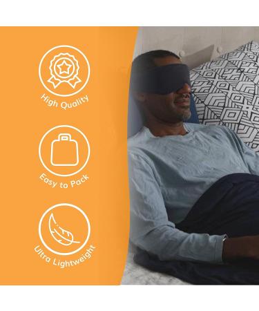HappyLuxe Escape Sleep Mask - Lightweight, Breathable Jet Black Eye Mask for Home and Travel - Buy Online on GoSupps.com