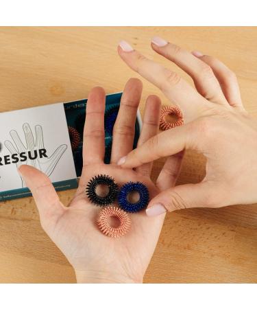 Kintex Acupressure Rings - 10 Pack | Finger Massage & Stress Relief | 3 Colors Available - Buy Online on GoSupps.com