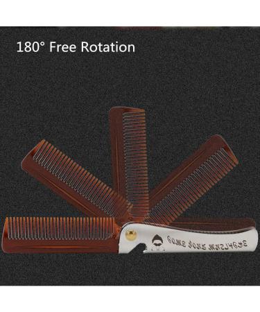Stainless Steel Hair and Beard Comb for Men - Pocket-Sized Moustache Shaping Tool - Buy Online on GoSupps.com