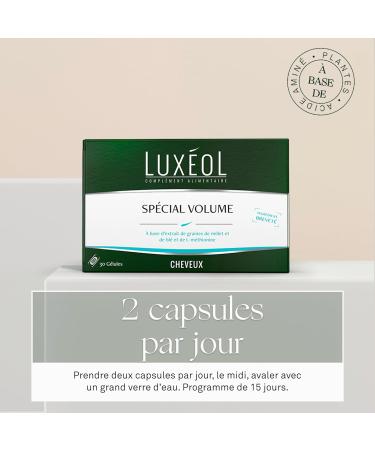 LUX OL - Special Volume - Food Supplement - Volume & Shine - Wheat Millet & L-Methionine - All Hair Types - Made in France - 15 Day Hair Program - 30 Capsules - Buy Online on GoSupps.com