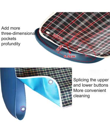 Adult Bibs for Men Women Washable Waterproof Adult Bib for Eating with Crumb Catcher Red - Buy Online on GoSupps.com