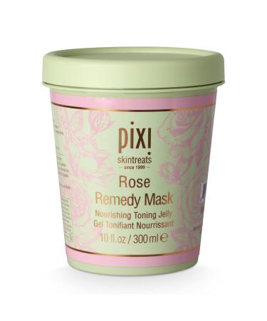 Pixi Beauty Rose Remedy Mask 300 ml| Toning Jelly Mask | Rosehip Oil Moisturizes Skin | Cica and Turmeric Protect Complexion | 10 Fl Oz