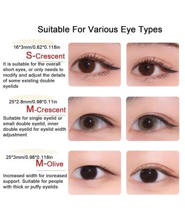 VuioYRG Glue-Free Double Eye Slide Stickers - Invisible Lifting Strips Waterproof & Weld-Resistant (120 Pieces S-Half Moon) - Perfect Eyelid Enhancement for All Skin Types - Buy Online on GoSupps.com