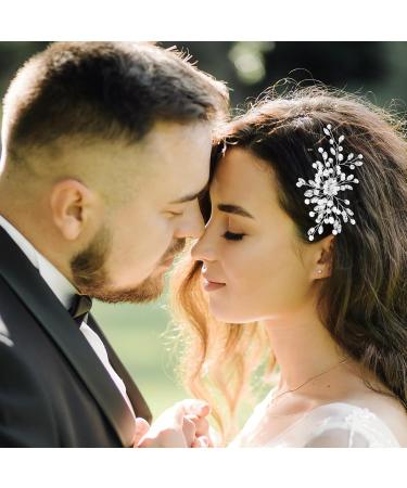 Bridal Hair Comb Flower Crystal Bride Wedding Hair Comb Rhinestone Bridal Side Comb Silver Crystal Bridal Hair Comb Sparkle Bridal Hair Accessories For Women Girls Brides Bridesmaids - Buy Online on GoSupps.com