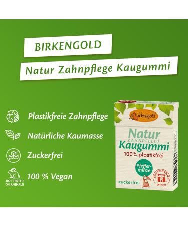 BIRKENGOLD Nature Disch Calition Chumpory - Peppermint Plastic-Free Sugar-Free 12x28g - Certified Natural Cosmetics - Buy Now! - Buy Online on GoSupps.com