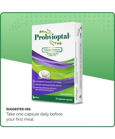 Probvioptal 30 Capsules Probiotics & Prebiotics Duocap 1 Billion CFU Gluten Free - Buy Online on GoSupps.com