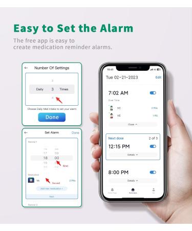 Bluetooth Smart Automatic Pill Dispenser - 28 Day Electronic Medication Organizer for Elderly with Alarm & Timed Dispensing - White & Green - Buy Online on GoSupps.com
