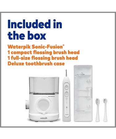 Waterpik Sonic-Fusion 2.0 Professional Flossing Toothbrush and Water Flosser Combo - White Version 2.0 - Buy Online on GoSupps.com