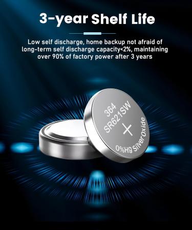 YKM 364 SR621SW Watch Battery AG1 364/363 LR621 V364 - 10 Pack Silver Oxide 1.55V | International Shipping - Buy Online on GoSupps.com