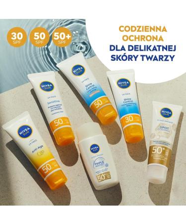 Nivea Sun Face Leveling Skin Color Matting Cream with High Protection Spf 50 50 ml - Buy Online on GoSupps.com