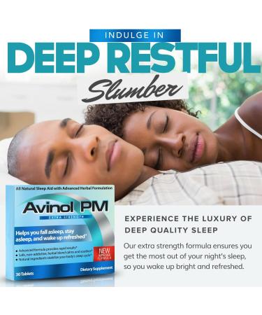 Avinol PM Extra Strength - Natural Sleep Supplement (30ct) - Buy Online on GoSupps.com