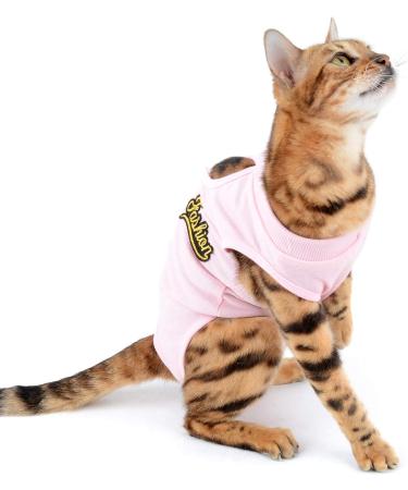 Selmai Medical Pet Shirt for Dogs & Cats - Soft Cotton E-Collar Alternative for Post-Op Care Wound Protection & Skin Disease Prevention - Pink S - Buy Online on GoSupps.com
