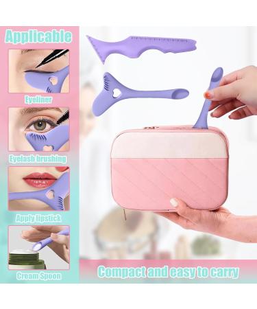 Eyeliner Stencils Aid 2 Pcs Silicone Eyeliner Tool Eyeliner Applicator Tool for Eyelash Lipstick Eyeliner (Purple) - Buy Online on GoSupps.com