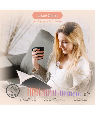 Wearable Breast Pump Plainless Electric Hands Free 2 Modes & 9 Levels with LCD Display Low Noise Rechargeable Wireless Protable Breast Pump with 21mm/24mm Flanges (Pink 2PCS) Breastfeeding Pump - Buy Online on GoSupps.com