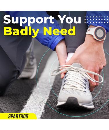 Sparthos Lace Up Ankle Brace - Adjustable Support for Running, Basketball, Volleyball - Compression Stabilizer Brace for Injury Recovery and Sprains - Gray, Large - Unisex - 1 Pack - Buy Online on GoSupps.com