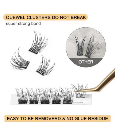 Buy Individual Eyelash Clusters - Natural D Curl 12mm Segments for DIY Extensions | Quewel Eyelashes - Buy Online on GoSupps.com