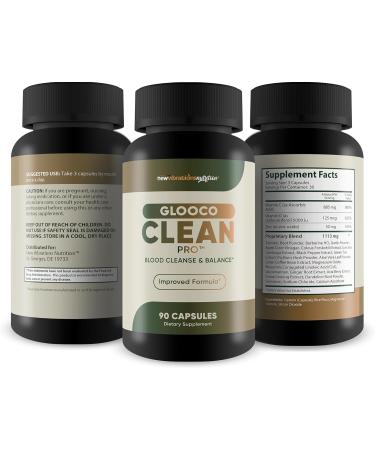 Glooco Clean Pro - Our Best Blood Cleanse Blood Balance Plus Blood Support - Nerve Support Supplement - Sugar Cleanse Detox - Immune Detox Cleanse Pancreas Circulatory Health Supplements - Buy Online on GoSupps.com