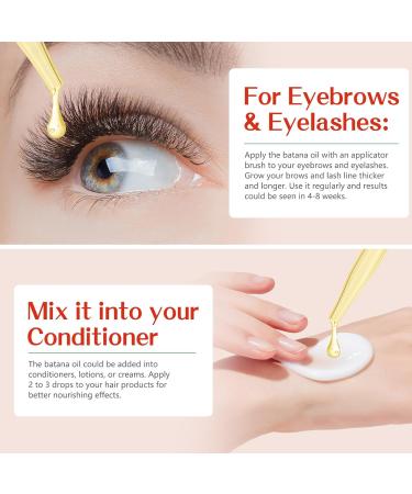 100% Pure Organic Batana Oil for Hair Growth Eyelashes & Eyebrows - Natural Moisturizing & Repair Oil for Aromatherapy & Body Use - Buy Online on GoSupps.com
