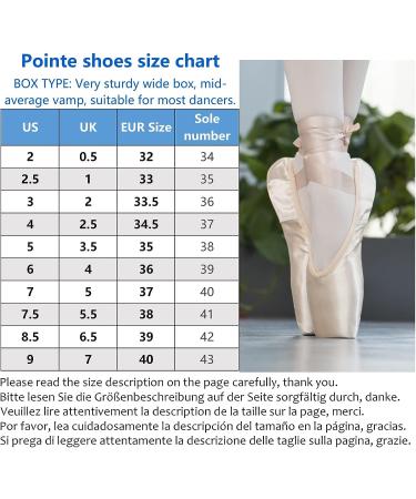 IJONDA Adult Ballet Pointe Shoes with Toe Pads & Mesh Bag - Size 7 Pink - Buy Online on GoSupps.com