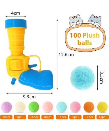 BGTLJKD 100-Piece Interactive Cat Toy Balls - Plush Noiseless Balls for Kittens & Cats | Perfect for Indoor Play & Training - Buy Online on GoSupps.com