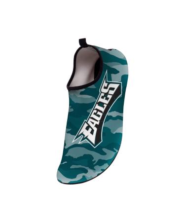 FOCO Mens NFL Team Camo Gym Aqua Shoes Water Sock Philadelphia Eagles 9-10 Team Color