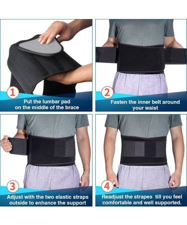 ecaqlin Back Brace for Lower Back Pain Back Support Belt for Women & Men Breathable Lower Back Brace with Lumbar Pad(S) Easy Install - Buy Online on GoSupps.com