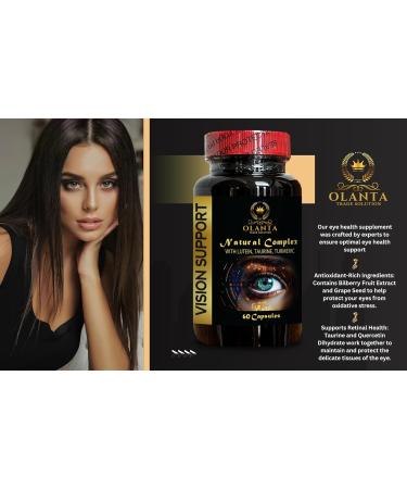 OLANTA TRADE SOLUTION Lutein and Bilberry - Vision Support Complex - Vision Support Eye Vitamins Natural Formula with Lutein and Milk Thistle Organic - 1 Bottle 60 Capsules - Buy Online on GoSupps.com