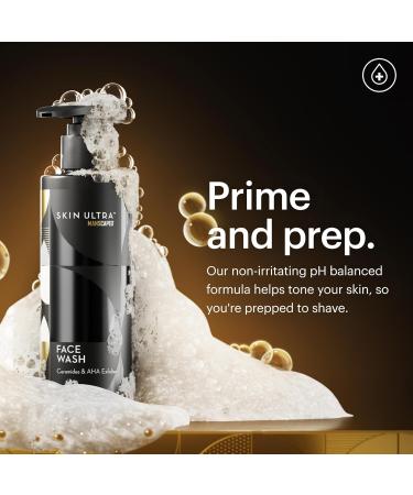 MANSCAPED Skin Ultra Face Wash - Men's Exfoliating Facial Cleanser Enriched with Ceramides for Hydrated Soft Smooth & Brighter Skin AHA Complex for Exfoliation Non-Irritating Formula 6 fl oz 6 Fl Oz (Pack of 1) - Buy Online on GoSupps.com