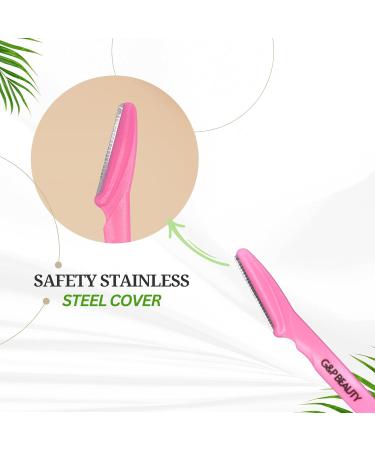 G&P BEAUTY Precision Face & Eyebrow Dermaplaning Kit | 3 Exfoliating Razors & Precision Covers | Perfect Gift for Women | International Shipping Available - Buy Online on GoSupps.com