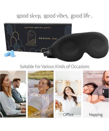 Johnson One Sleep Eye Mask with Ear Plugs - 3D Sleeping Mask for Women Men, Ideal for Lash Extensions - Buy Online on GoSupps.com