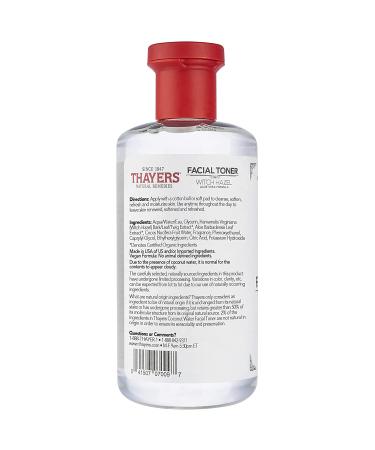 THAYERS Alcohol-Free Coconut Water Witch Hazel Toner with Aloe Vera - 12 oz | Hydrating Facial Mist - Buy Online on GoSupps.com