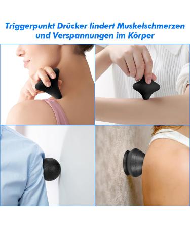 Zocipro 4-Piece Trigger Point Set | Suction Cup Massage Tools for Muscle Pain Relief - Back Neck Arms Shoulders - Buy Online on GoSupps.com
