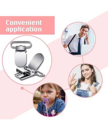 60 Metal Pacifier Suspender Clips - Heavy Duty Fasteners for Making Holders, Bibs, Sheets, Toys - Hotop - Buy Online on GoSupps.com