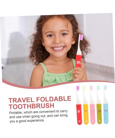 Mobestech 5-St Foldable Toothbrush | Extra Soft Mini Travel Toothbrush for Camping & On-the-Go Oral Care - Buy Online on GoSupps.com