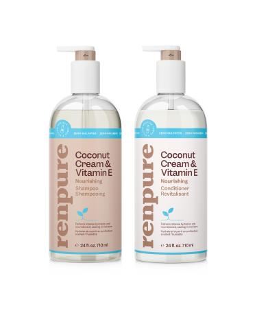 Renpure Coconut Cream & Vitamin E Nourishing Shampoo and Conditioner Set 24oz