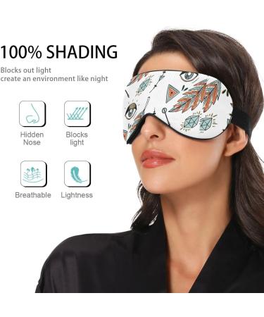 Haskirky Light Blocking Eye Mask for Adults - Breathable and Adjustable for Travel, Yoga, Meditation - Deep Sleep Goodies Vintage Bohemian Design - Buy Online on GoSupps.com
