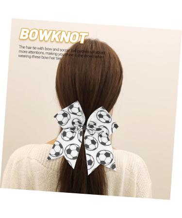 FRCOLOR Soccer Ribbon Kid Hair Ties Elastic Ponytail Holders Kids Hair Ties Soccer Bows for Girls Cute Hair Ties Stretchy Hair Ties Tie The Head Child European and American Thread Webbing - Buy Online on GoSupps.com