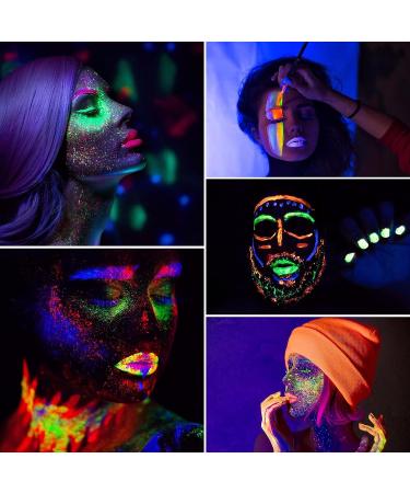 NewWay Luminous Neon Face & Body Paint - 16 Tubes, 8 Colors, Glow in the Dark Party Makeup for Halloween & Christmas - UV Light Sensitive 0.7 fl oz - Buy Online on GoSupps.com